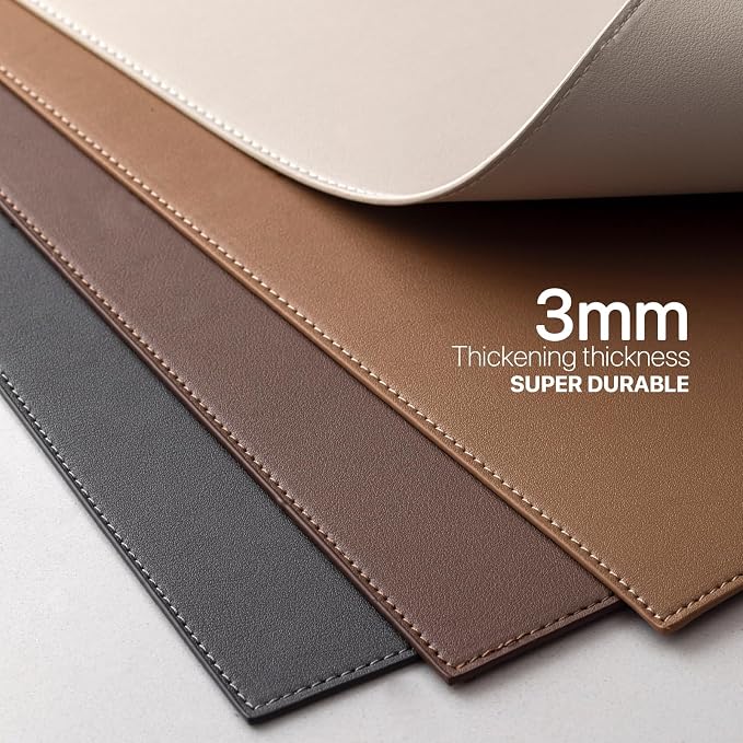 Baroyal Faux Leather Placemats Set of 8 Vinyl Washable Wipeable Table Mats for Kitchen Dining Table Heat Resistant Waterproof Modern Indoor/Outdoor Placemats Non-Slip Easy Clean Place Mats-Cream White