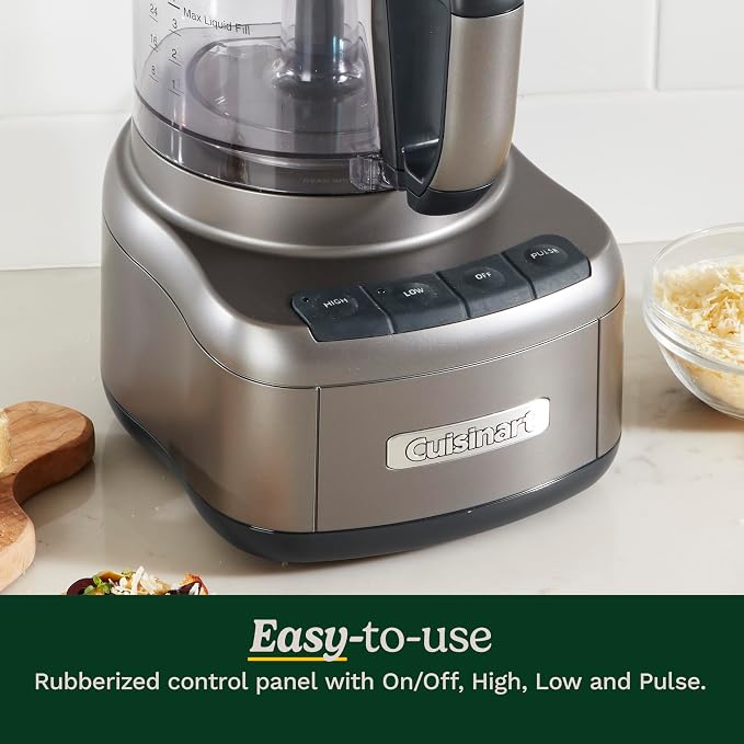 Cuisinart 8 Cup Food Processor, 350-Watt Motor, Gunmetal, FP-8GMP1 | 350W motor