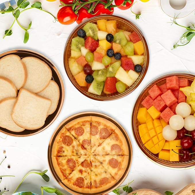 24 Pcs 9.8" Disposable Pie Containers with Clear Lids, 2.4" H | Plastic Round Pie Pans, Flan Cake Container Dessert Pizza Fruit Salad Carrier Box for Party Picnic Food Carry