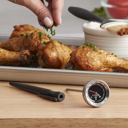 Taylor Pro Series Analog Instant Read Thermometer, Temperature Monitoring: 120F to 220F, Black