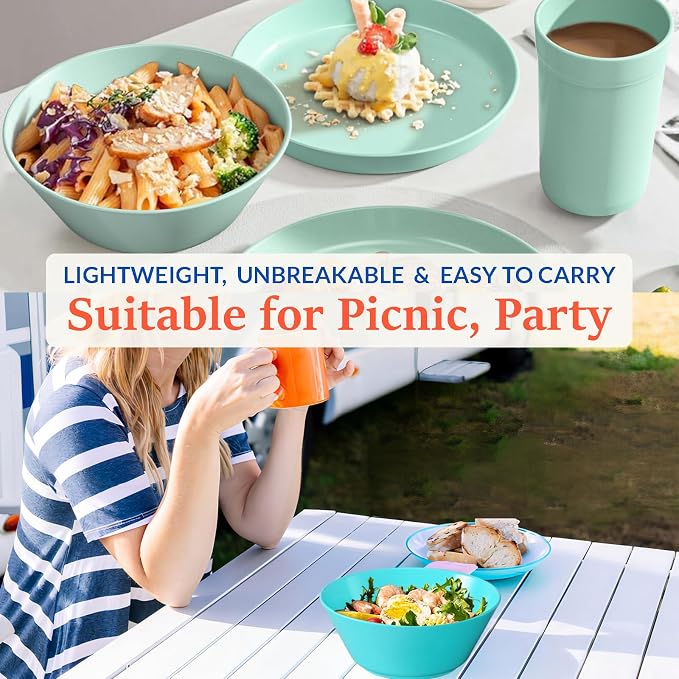 50 Oz Large Cereal Bowls, Unbreakable Wheat Straw Fiber Salad Bowl Sturdy and Stackable Salad Serving Bowls Set, BPA-Free Microwave/Dishwasher Safe, Lightweight for Oatmeal, Snacks , Oatmeal, Snacks