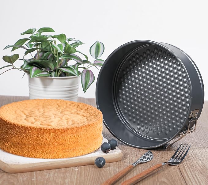 Webake 8 Inch Springform Pan Set for Baking, Nonstick Cheesecake Pan Deep Dish Round Cake Molds with 50 Pcs Parchment Paper Liners