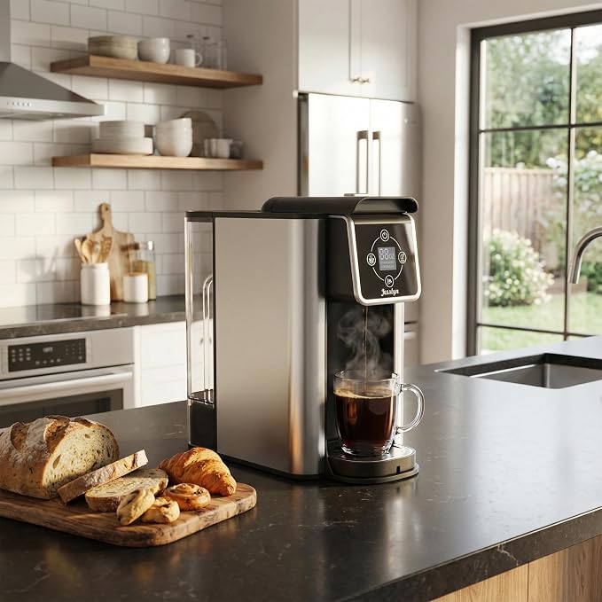 Jesslyn Single Serve Coffee Maker for K Cup Pods and Ground Coffee, 3-in-1 Coffee & Tea Brewer with 6-14 oz Brew Sizes, Compact Coffee Machine for Office, Apartment & Dorm, Gray