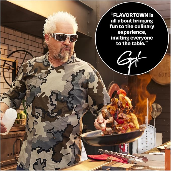 Guy Fieri's Flavortown Laser Titanium 12-Piece Cookware Set | Non-stick, Made without PFAS, PTFE or PFOA, 3x More Durable, Dishwasher & Oven Safe