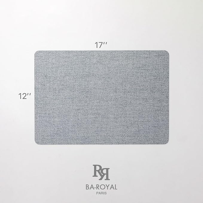 Baroyal Faux Leather Placemats Set of 8 Vinyl Washable Wipeable Table Mats for Kitchen Dining Table Heat Resistant Waterproof Modern Indoor/Outdoor Placemats Non-Slip Easy Clean Place Mats (Stargaze)
