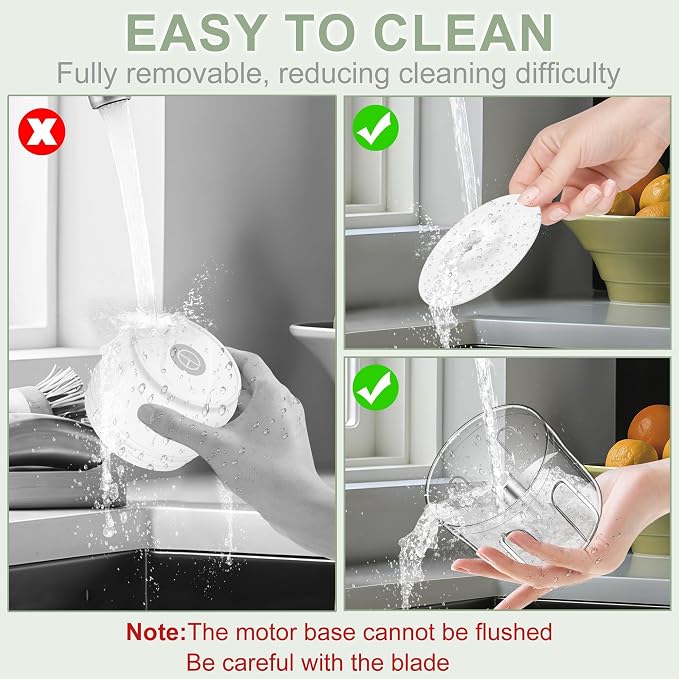 250ML Mini Electric Garlic Chopper, Garlic Mincer Grinder Masher (1 Cup) | USB Wireless Garlic Press, Small Food Processor Blender for Vegetable Ginger Chili, White