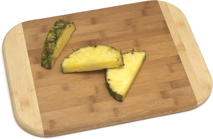 Lipper International Bamboo Wood Two-Tone Kitchen Cutting and Serving Board, Large, 15-3/4" x 11-3/4" x 3/4"