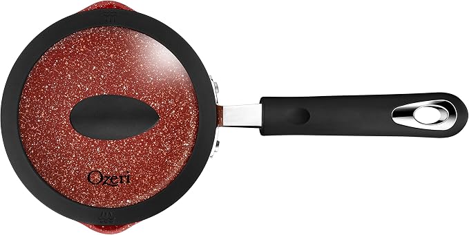 The All-In-One Stone Saucepan and Cooking Pot By Ozeri | Utilizes A Stone-derived Coating From Germany That Is 100% Free of APEO, GenX, PFBS, PFOS, PFOA, NMP and NEP