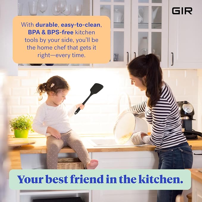 GIR: Get It Right Premium Silicone Spatula Turner (Black), Ultimate - 13 IN