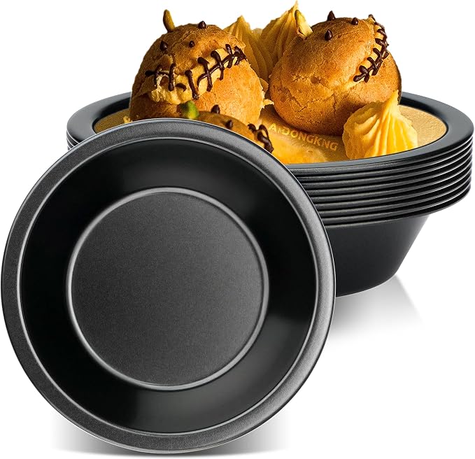 5 Inch Mini Pie Tin, 10-Pack Small Pie Pans | Nonstick Carbon Steel Baking Pans, Ideal For Oven & Instant Pot Baking, Perfect For Mini Pies, Cake, Tarts & Quiches