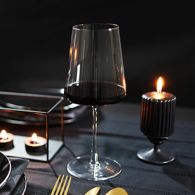 Stölzle Lausitz Red Wine Glasses Power Set of 2, 17 1/2 oz – Premium Glasses for Full-Bodied Wines – Modern Red Wine Glasses with Angular Design for Maximum Flavor – Dishwasher- & Break-Resistant