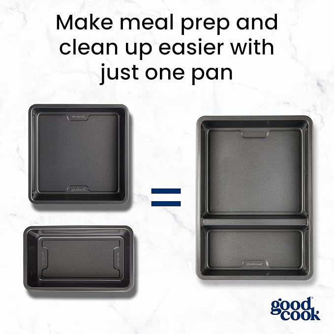 GoodCook Premium Nonstick divided Baking Pan, 9 x 13-Inch