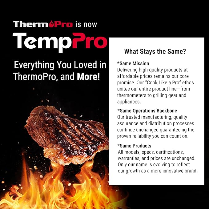 TempPro TempScan Infrared Thermometer Gun for Pizza Oven Griddle HVAC | Temperature Gun with Adjustable Emissivity, Infrared Thermometer for Cooking, Temp Gun with -58~1022°F (Previously ThermoPro)