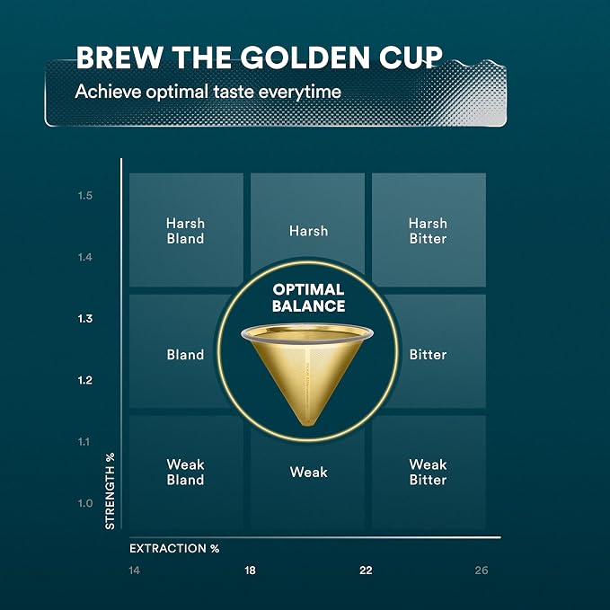 OVALWARE Paperless Stainless Steel Pour Over Coffee Filter – Reusable and Permanent Coffee Cone Dripper for Ovalware, Chemex, Hario and Other Carafes (Titanium Gold)