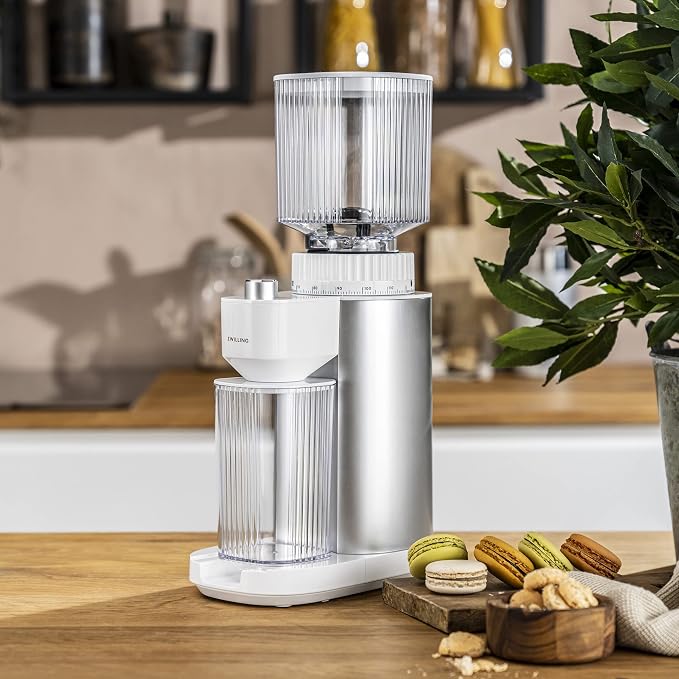 ZWILLING Enfinigy Burr Coffee Grinder Electric, 140 Coffee Grinding Options from Espresso to Drip Coffee, Silver