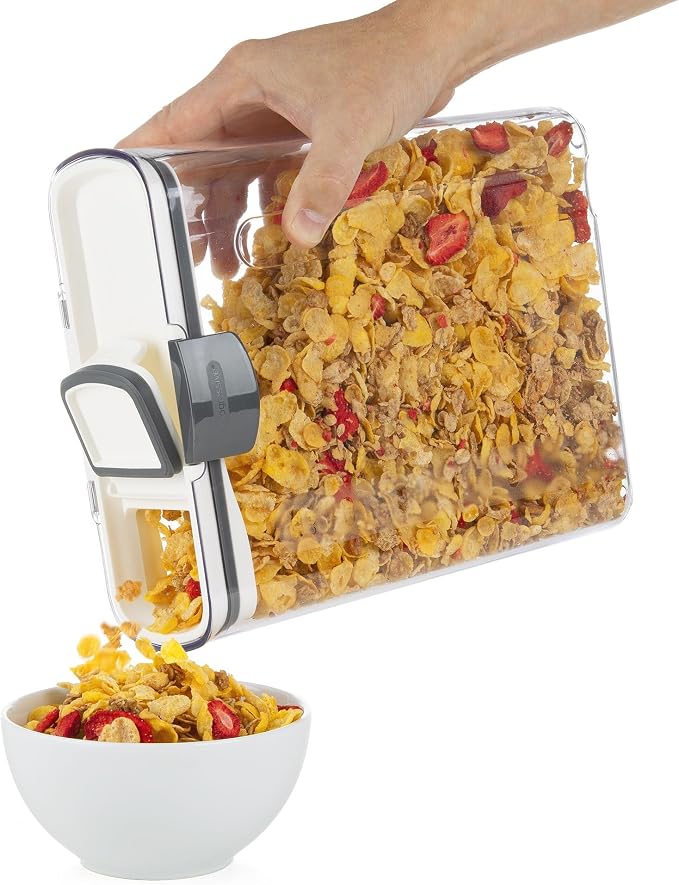 ProKeeper Cereal Keeper Food Storage Container, Airtight Seal, 3-Quart | Holds A Whole Box of Cereal, Wide Mouth Lid for Easy Pour, BPA-Free and Dishwasher Safe