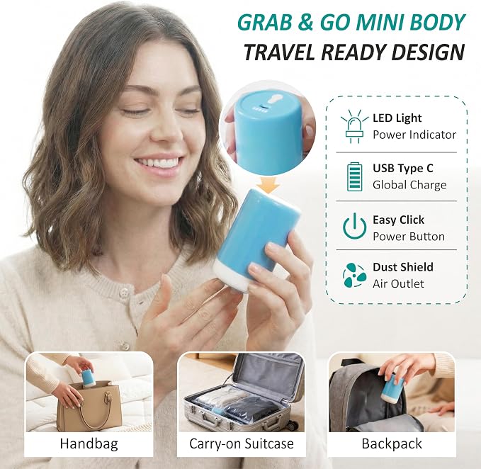 Cozy Essential Travel Vacuum Storage Bags with Rechargeable Cordless USB Pump, Space Saver Bags for Luggage, Suitcase, Carry-On, for Clothes, Blankets, Bedding & Seasonal Storage,30 Combo