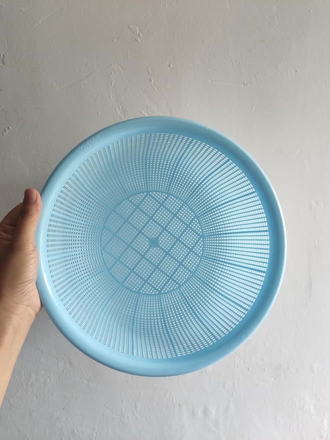 8 pcs Plastic Wash Basket Round Perforated Colander Wash Vegetables and Fruits Drain Cooked Pasta Kitchen Essentials Food Strainer Basket Strainer Kitchen Blue pink green red