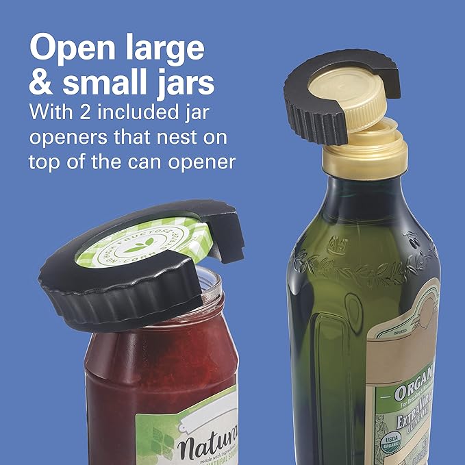Hamilton Beach OpenStation Electric Automatic Can Opener for Kitchen with Multi Tool and Bottle and Jar Opening Tools,Auto Shutoff,Cord Storage,Sure Cut Technology,Stainless Steel (76382) (Pack of 2)