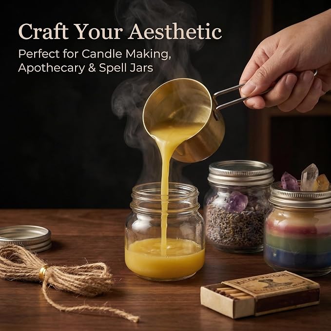 8 oz Mason Jars with Airtight Silver Lids - 12 Pack Small Glass Jars Set with Labels & Twine - Wide Mouth Canning Jars for Yogurt, Pantry Spice Organization, Homemade Jam & Honey