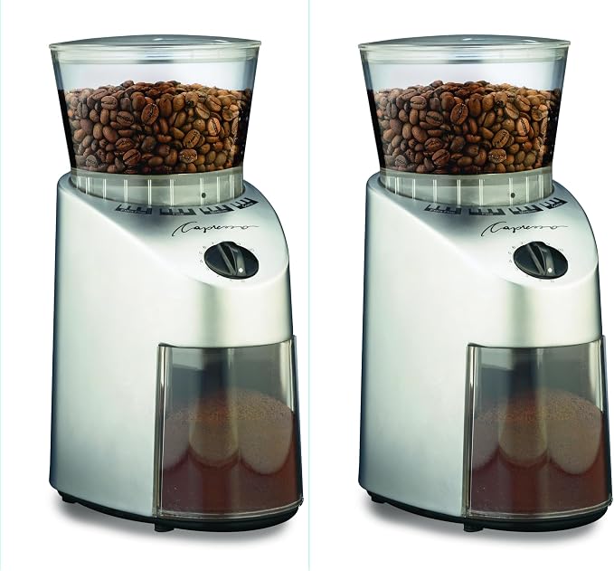 Capresso 560.04 Infinity Conical Burr Grinder, Brushed Silver (Pack of 2)