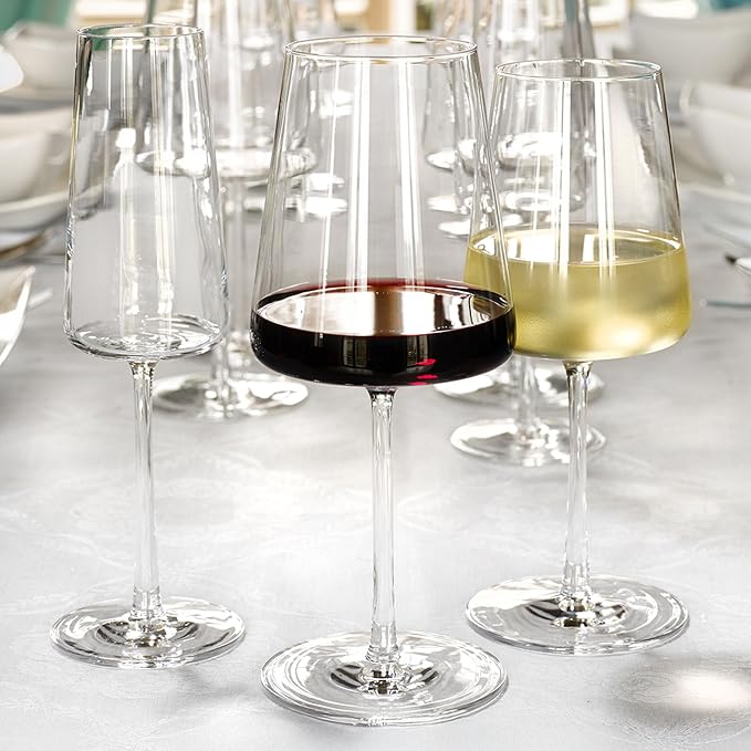 Stölzle Lausitz Red Wine Glasses Power Set of 2, 17 1/2 oz – Premium Glasses for Full-Bodied Wines – Modern Red Wine Glasses with Angular Design for Maximum Flavor – Dishwasher- & Break-Resistant