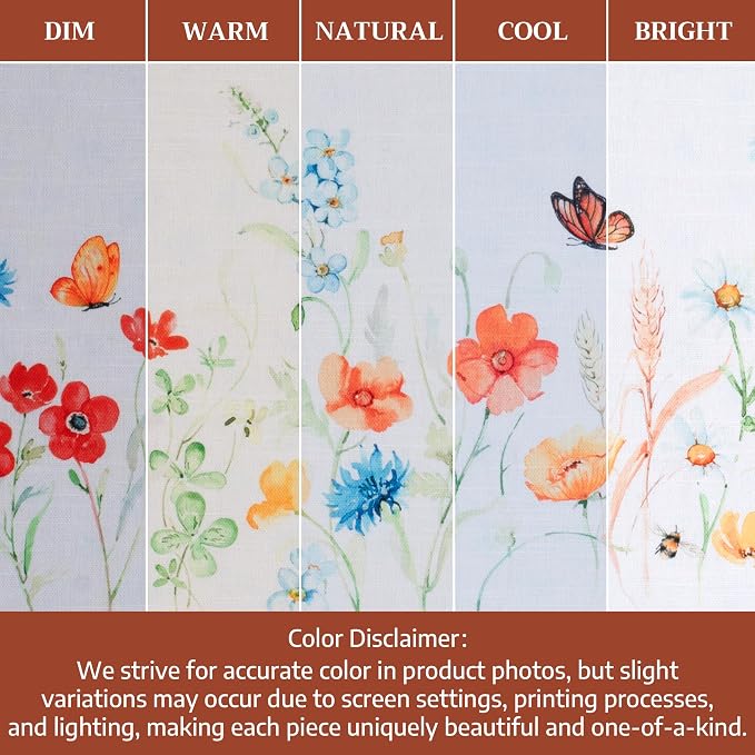 Maison d' Hermine Placemats Set of 4 Reusable 100% Cotton (13"x19") | Cloth Place Mats Washable Table Mats for Kitchen Dining Party Wedding Hotel Home Restaurant Spring Summer - Summer Whisper