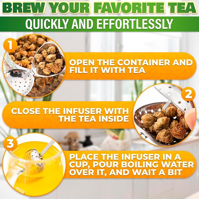 10 Pcs Heart Tea Infuser, 5.52 Inch, Stainless Steel Steeper | Heart Tea Strainer Bulk; Rust-Resistant; Dishwasher Safe; Secure Clasp, Easy Brewing Design; for Parties & Gifting