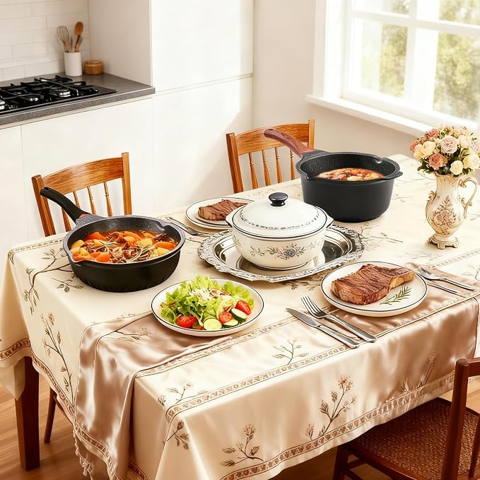 Vinchef 4QT Sauce Pan & 12.5IN Skillet Set with Lids, Nonstick,Black | Scratch-resistant PFAS-free nonstick, dishwasher-safe, induction-ready, stay-cool handles