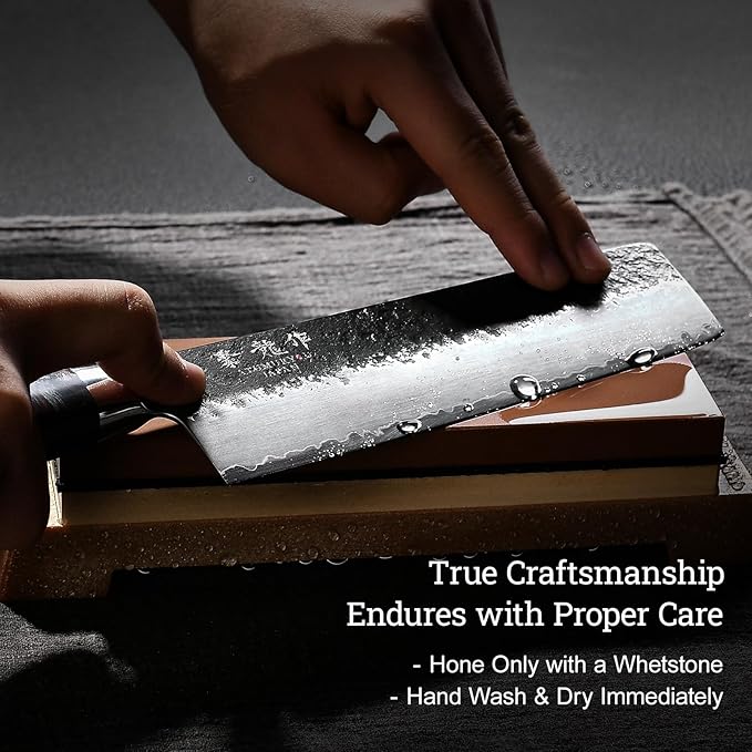 7'' Japanese Nakiri Knife, Black Forged 3-Layer VG10 Steel Core | San-Mai Kurouchi Finish, 62 HRC Hardness, Straight-Edge Precision, Vegetable & Herb Prep, Resin-Wood Handle, Premium Gift Box