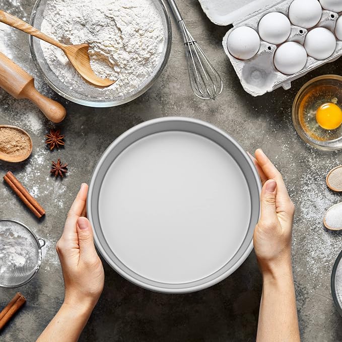 6" x 2" Round Cake Pan, Anodized Aluminum Cake Pan Baking Tin Mold, Professional Bakeware