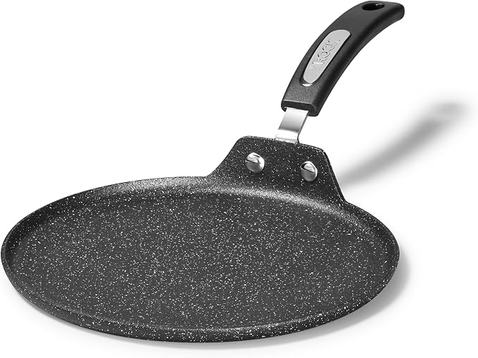 Starfrit The Rock 26cm (10") Non-Stick Multi Pan - Tawa - Durable Forged Aluminum - Oven Safe - PFOA Free - Easy to Clean - Black