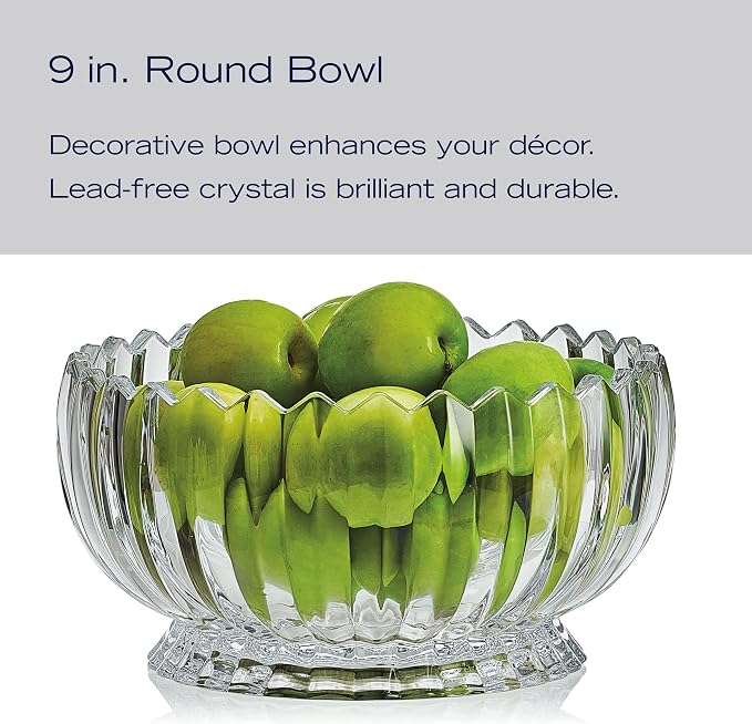 Mikasa Estate Crystal Footed Bowl, 9 Inch