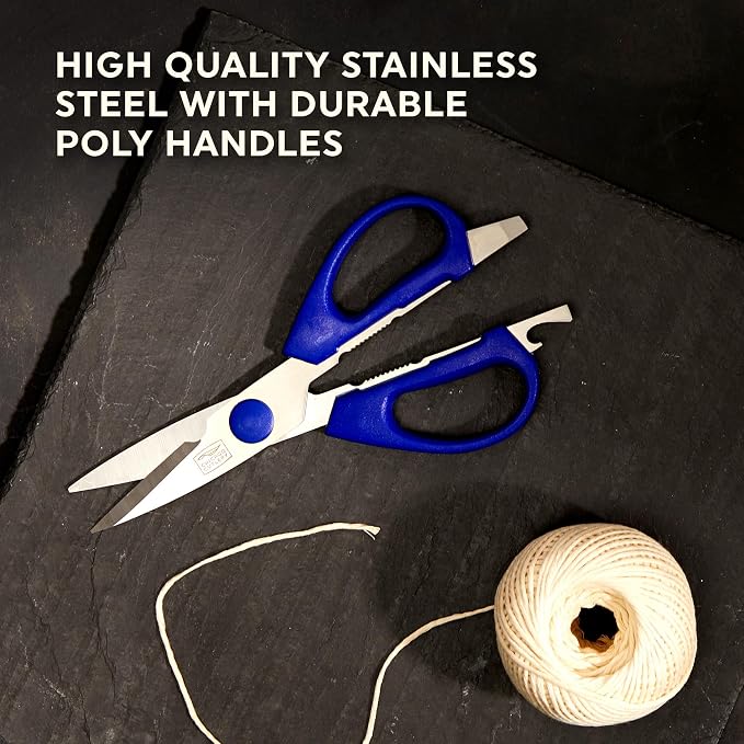 Chicago Cutlery 2-Pack Soft Grip Kitchen Scissors Shears With Bottle Opener, All Purpose Stainless Steel Utility Scissors, For Everyday Kitchen Office Home Arts & Craft | Comfortable Handling | Stainless Steel Blades | Multi-Purpose Cutting | Precision...