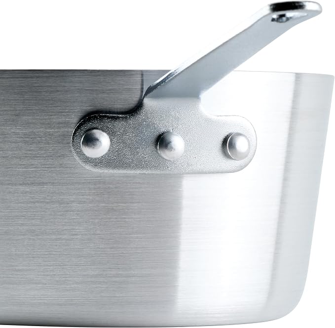 Winco 2 1/2 qt Heavy-Duty Tapered Aluminum Sauce Pan, 2.5 qt | Great for Cooking, Food Preparation and Restaurant Kitchens