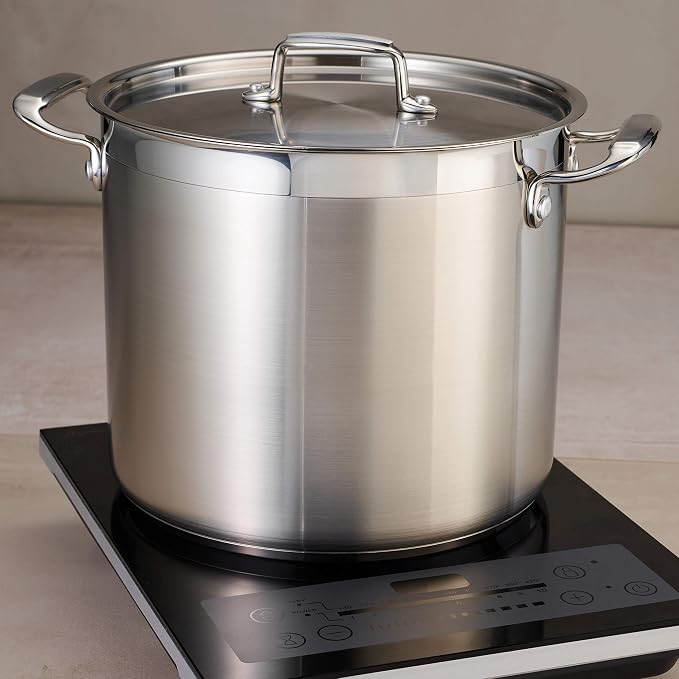 Tramontina Gourmet Stainless Steel 16-Quart Stock Pot with Lid