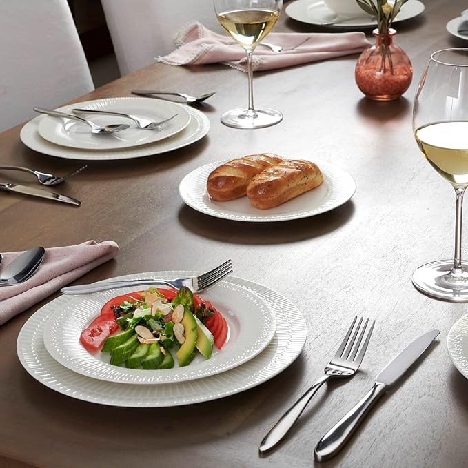 Oneida Mooncrest 45-Piece 18/0 Silverware Set for 8, Flatware | mirror finish, dishwasher safe | includes serving spoons and utensil set | cutlery set, wedding silverware