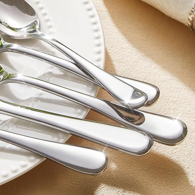 Silverware Set for 12,65 Piece Stainless Steel Flatware with Serving Utensil