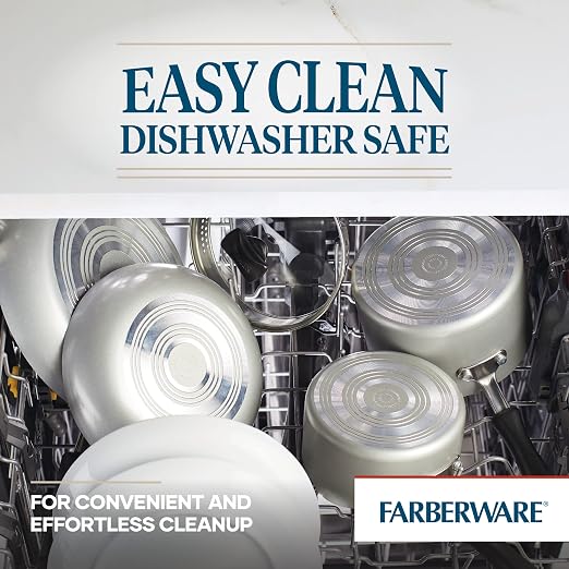Farberware Cookstart DiamondMax Nonstick Straining Saucepan, Dishwasher Safe, 3 Quart, Silver