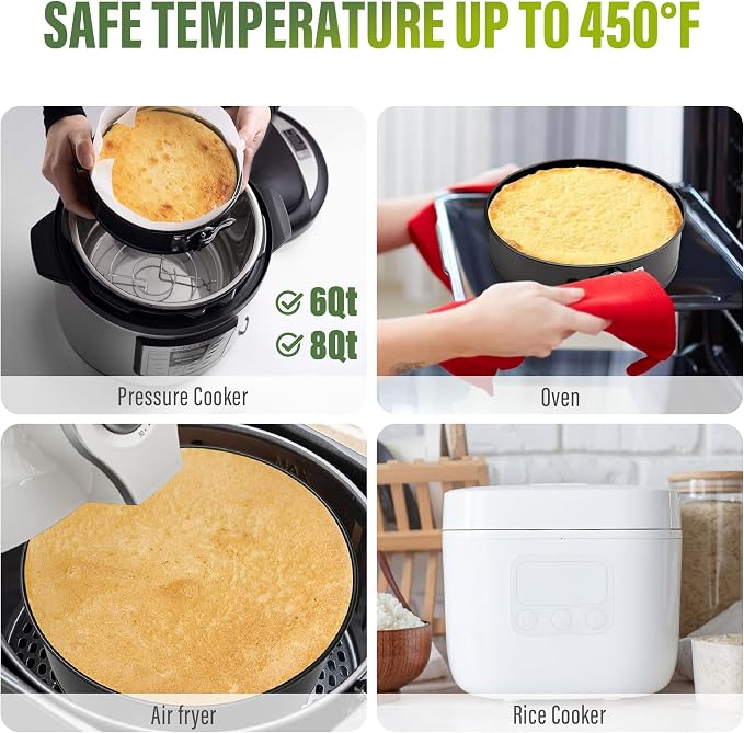 Vakoo 7 Inch Springform Pan - Nonstick, Leakproof Mini Cheesecake Pan for Baking, Easy Release, No Parchment Paper Needed