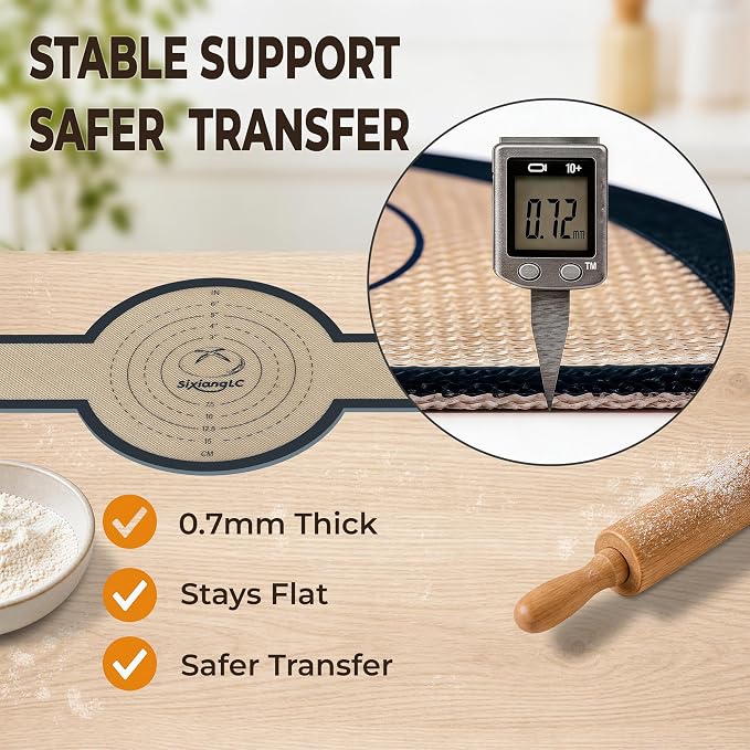 Silicone Bread Sling for Dutch Oven, 2-Pack 7.2" Long Handle Sourdough Baking Mat, 500°F Heat Resistant Dough Transfer Slings with 10 Parchment Sheets & 2 Cable Ties