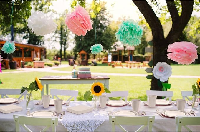 Exquisite 350 Pcs Ivory plates and napkins Party supplies Plate Set | Sturdy Plastic Dinnerware Set with 9" & 7" Plates, 12 Oz Cups, Napkins and Cutlery Serves 50 For Birthdays & Everyday