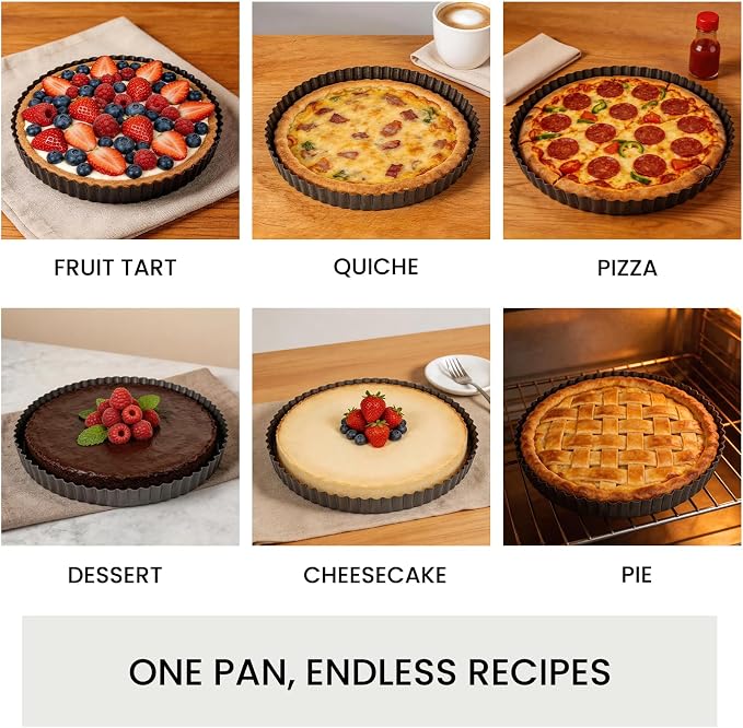 LISI 9 Inch Round Cake Pan Set, Carbon Steel Nonstick Baking Pans, Dishwasher Safe (Removable 9'' Cake Pan Set (2 Pack))