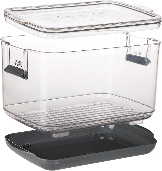 ProKeeper Produce Storage Container with Stay-Fresh Vent System – 5.7 Quarts, Airtight for Fruits & Vegetables | Stay-Fresh Vent System Keeps Fruits & Vegetables Fresh Up To 2x Longer, BPA-Free and Dishwasher Safe