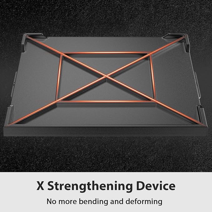 Utheer 25" x 16" Cast Iron Griddle for Gas Grill, Stove Top, Flat Top Pan | Large Universal flat top with high sidewalls and X-ridge for family BBQ, outdoor parties, camping and tailgating meals
