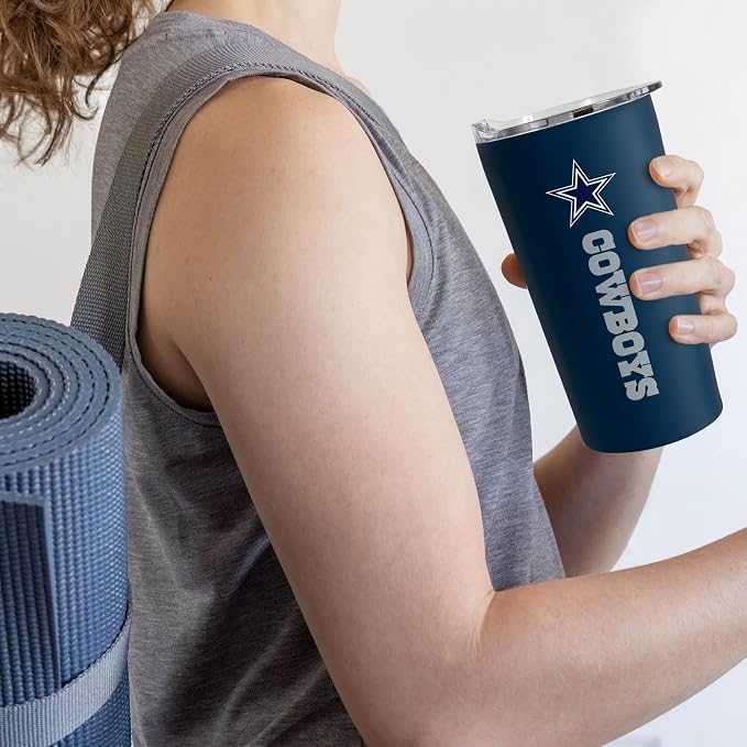Rico Industries NFL Football Soft Touch, Easy Grip Tumbler