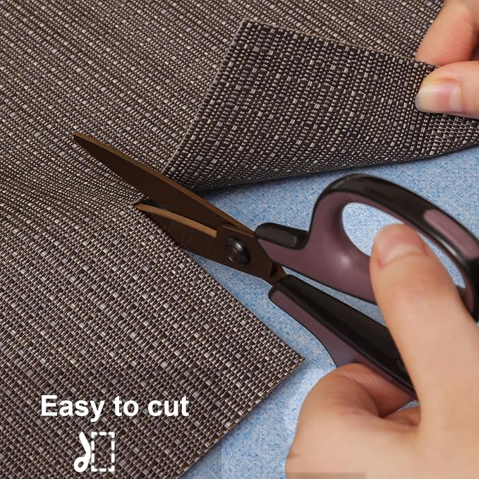 Myir JUN Placemats Set of 10 Kitchen and Dining Table Placemats | Vinyl Placemats Place Mats Indoor/Outdoor Set of 10 Washable Table Mats Non-Slip Place mats for Dining Table, Coffee
