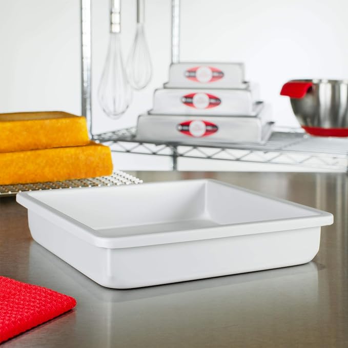 Fat Daddio's PSQ-992 Anodized Aluminum Square Cake Pan, 9 x 2 Inch