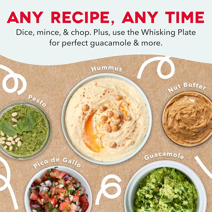 Dash Cordless Food Chopper, 28 oz Ingredient Bowl, French Grey | Electric Vegetable & Onion Chopper, Mini Food Processor for Garlic & Dips, One-Touch & Rechargeable