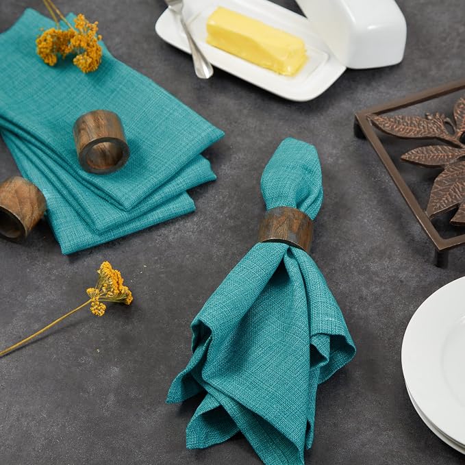 DII Variegated Tabletop Collection, Napkin Set, 20x20, Teal, 6 Piece